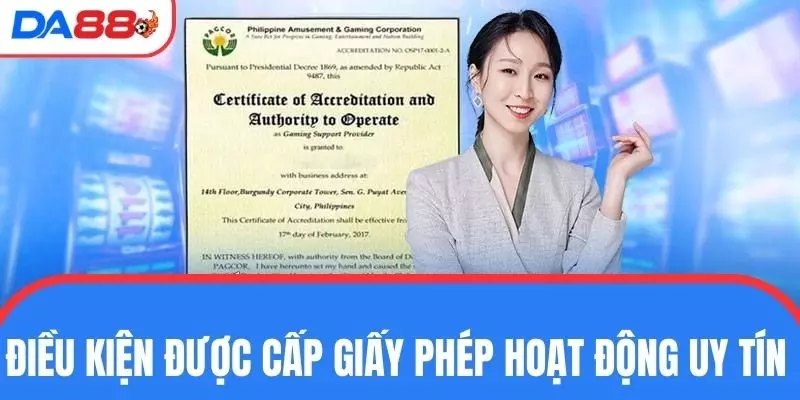 Muốn nhận giấy phép hoạt động cần đáp ứng được 3 điều kiện tối thiểu