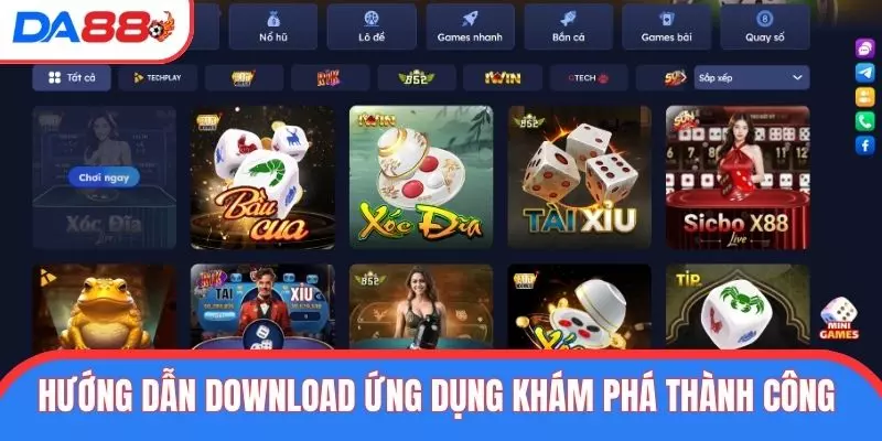 Hướng dẫn download ứng dụng khám phá thành công 