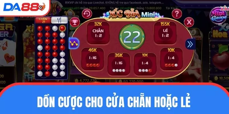 Dồn cược cho cửa chẵn hoặc lẻ
